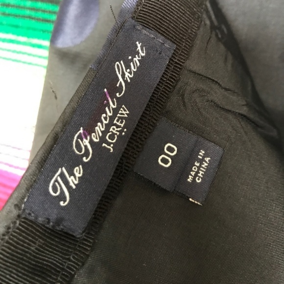 J Crew No 2 Circle Pencil Skirt Polka Dot Sheath - Picture 6 of 8